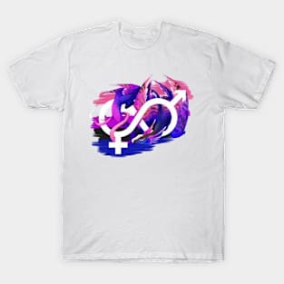 dragon surrounding the sign of heterosexuality T-Shirt